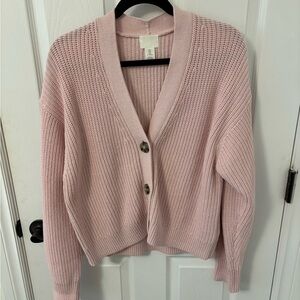 H&M Soft Blush Cardigan Sweater